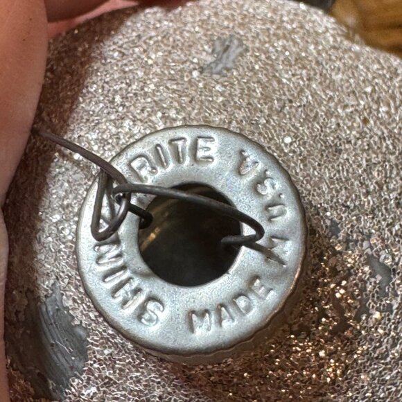 Antique German & U.S.A. Christmas Ornaments Set Of 2 Gold And Silver - Picture 6 of 7